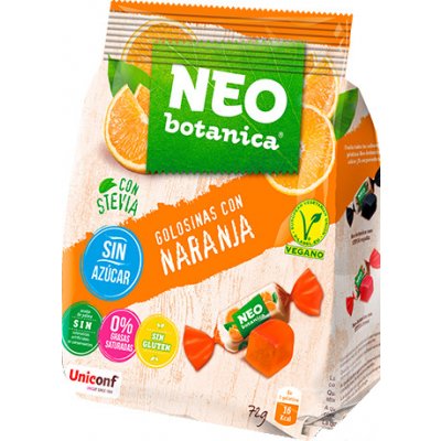 Neo Botanica Bezlepkové želé bonbóny s pomerančovou příchutí se sladidly 72 g – Zbozi.Blesk.cz
