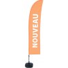 Roll up banner Jansen Display Beach Flag Budget Wind Complete Set New Orange French, 1010 x 4305 mm