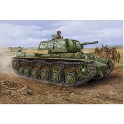 Hobby Boss slepovací model Sovětský tank KV-1 s Ehkranami tank 1:48