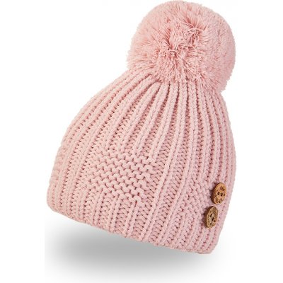 Little Angel čepice pletená bambule knoflíky Outlast sv.růžová – Zboží Dáma