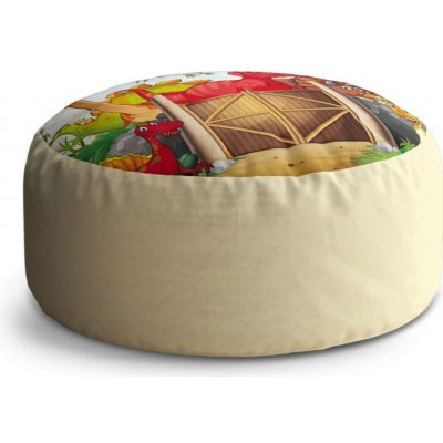 Sablio Taburet Circle Dinosauři 4: 38x48 cm – Zboží Dáma