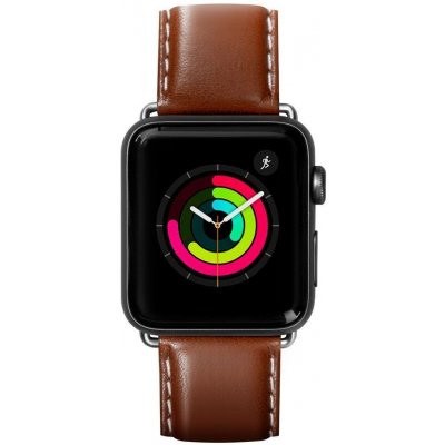 Laut Oxford kožený řemínek pro Apple Watch 45mm / 44mm / 42mm - hnědý LAUT-AWL-OX-BR