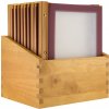 Obálka Box s jídelními lístky Wood bordó bordó - 20 JL + box