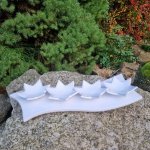 Adventní keramický svícen hvězdami - bílý – Zboží Dáma