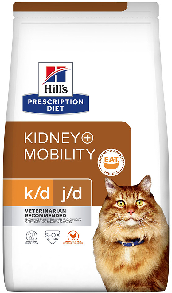 Hill\'s Prescription Diet k/d + j/d Kidney + Mobility s kuřecím 2 x 3 kg