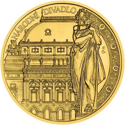 Česká mincovna zlatá mince Národní divadlo stand 139,5 g