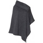 Vlnka Vlněné pončo s límcem tmavě šedá – Zboží Dáma