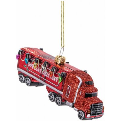 Sass & Belle Red Truck vánoční ozdoba červená – Hledejceny.cz