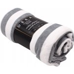 Home Elements Deka 220 GSM Šedá s bílými pruhy 150x200 – Zboží Dáma