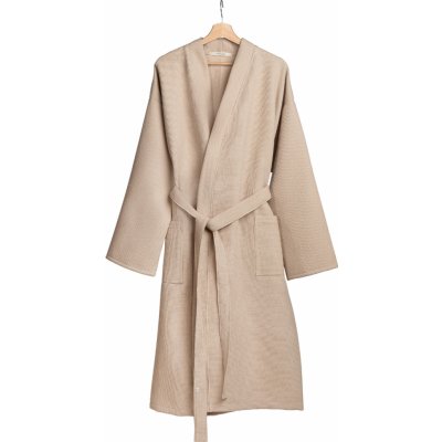 Béžový dámský prémiový vaflový župan EcoHaus – Zboží Dáma