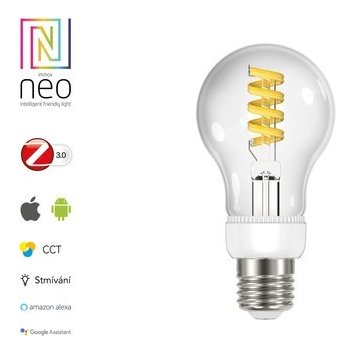 Immax NEO Smart filamentová žárovka LED E27 5W teplá, studená bílá, stmívatelná, Zigbee3.0