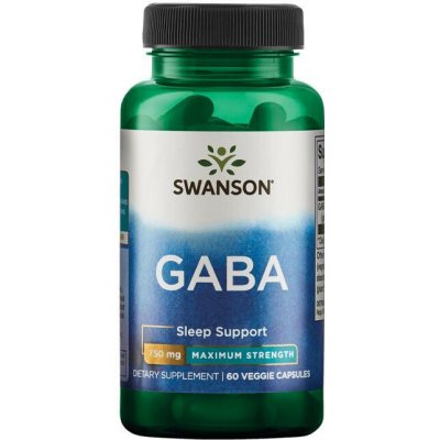 Swanson Maximum Strength Gaba 750 mg 60 kapslí – Hledejceny.cz