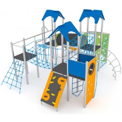 Playground System z nerezu QUATRO se skluzavkou 11108