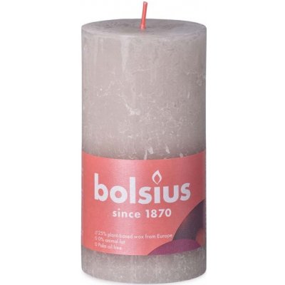 Bolsius Rustic Shine Válec 68x130mm Sandy Grey šedá – Zbozi.Blesk.cz