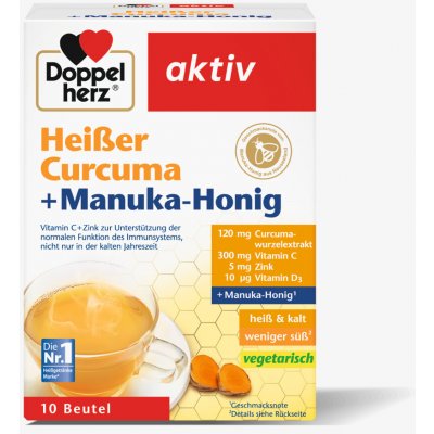 Doppelherz Heißer Curcuma + Manuka-Honig 10 sáčků – Hledejceny.cz