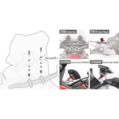 Yamaha MT-07 Tracer (16-) - Specifická montážní sada 06SKIT pro držák GPS S900A – Zboží Živě