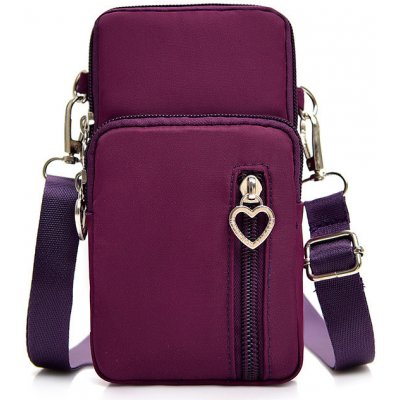 moonoow taška přes rameno Dámy malé mobilní telefon Mini Bag malá taška přes rameno multifunkční mobilní telefon taška s mnoha přihrádkami Crossbody Bag fialové