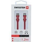 Swissten 71525206 USB 2.0, zástrčka C - zástrčka Lightning, opletený, 1,2m, červený – Hledejceny.cz