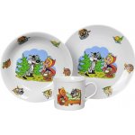Český porcelán Dětská jídelní souprava Červená karkulka 3 dílná – Zboží Dáma