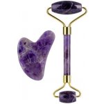 TEJPY.cz Sada masážního válečku na obličej a masážní pomůcky Gua Sha Amethyst – Hledejceny.cz