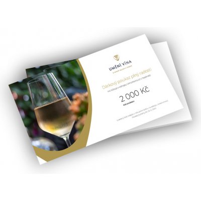 Umění vína Dárkový poukaz 2000 Kč Uměnívína.cz voucher – Hledejceny.cz