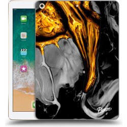 Picasee silikonový Apple iPad 9.7 2017 5. gen Black Gold čiré