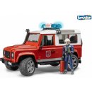 Autíčka Bruder 2596 Land Rover hasiči s figurkou hasiče