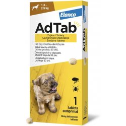 AdTab 56 mg žvýkací tablety pro psy 1,3-2,5 kg 1 tbl