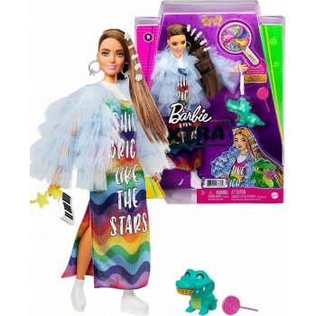 Barbie Extra duhové šaty