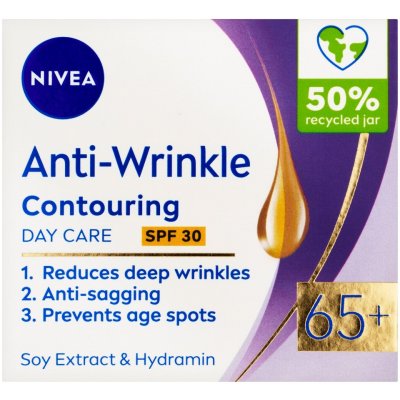 Nivea Anti-Wrinkle Contouring 65+ denní a noční krém pro zlepšení kontur 2 x 50 ml dárková sada – Zboží Dáma