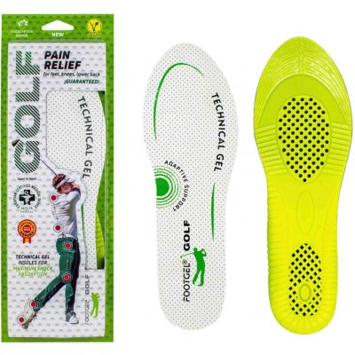 FOOTGEL GOLF Sportovní gelové vložky Bílá Zelená Černá – Hledejceny.cz