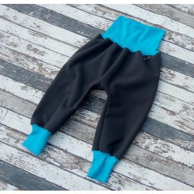 Yháček softshellové kalhoty zimní šedá/tyrkys – Zboží Mobilmania