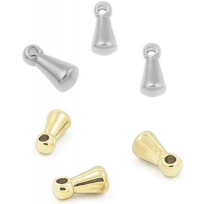 Ocelový závěs na řetízky 6x3mm - 1Ks - Light Gold SL – Zboží Mobilmania