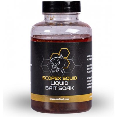 Kevin Nash Dip Liquid Bait Soak Scopex Squid 250 ml – Sleviste.cz