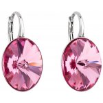 Swarovski Elements Oval Rivoli stříbrné visací růžové oválky 31275.3 Rose růžová – Hledejceny.cz