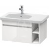 Koupelnový nábytek Duravit DuraStyle - Umyvadlová skříňka 398x730x448 mm, 1 zásuvka, lesklá bílá DS639302222