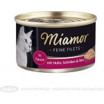 Finnern Miamor Feine filety kuře & šunka & rýže jelly 6 x 100 g – Hledejceny.cz