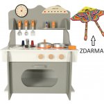 KIK KX4626 Dřevěná kuchyňská linka MDF pro děti s velkou troubou – Zboží Dáma