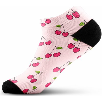 Walkee barevné kotníkové ponožky Cherry fun Růžová