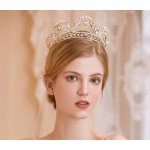 B-Top barokní svatební Tiara korunka Gold Crystal pozlacená – Zboží Dáma B-Top barokní svatební Tiara korunka Gold Crystal pozlacená – Zboží Dáma