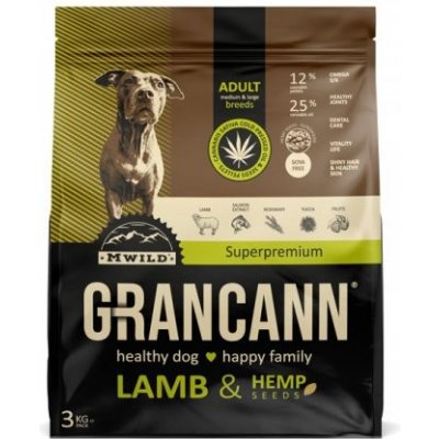 Grancann Lamb & Hemp seeds Adult medium & large breeds, 1Kg