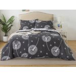 Xpose bavlna povlečení Pampelišky Duo šedé bílé 140x220 70x90 – Zboží Dáma