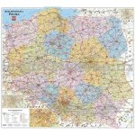 Polsko spediční - nástěnná mapa 100 x 115 cm ve stříbrném hliníkovém rámu – Hledejceny.cz