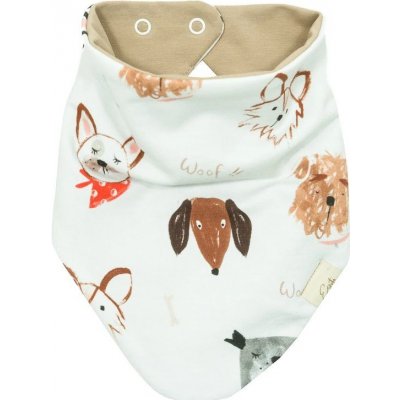 ESITO Šátek na krk bavlna Pejsci bílá – Zboží Mobilmania