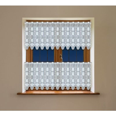 Dekorační vitrážová žakárová záclona PITTER 60 bílá 300x60 cm (cena za vrchní díl) MyBestHome – Hledejceny.cz