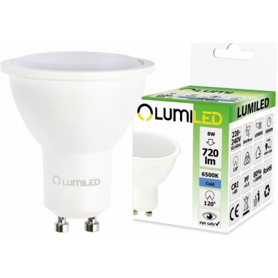 Lumiled LED žárovka LED GU10 8W = 70W 720lm 6500K Studená bílá 120°