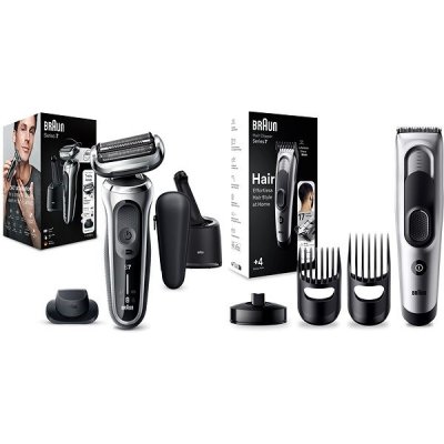 Braun Series 7 71-S7200cc Silver + Braun Series 7 HC7390 – Zbozi.Blesk.cz