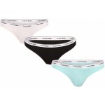 Calvin Klein 3PACK dámská tanga vícebarevná (QD5209E-WAC) – Hledejceny.cz