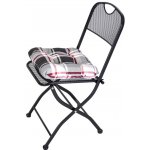 Sun garden SŮSA poduška 10443-701 černobílo červená kostka 38 x 38 x 8 cm – Zboží Mobilmania