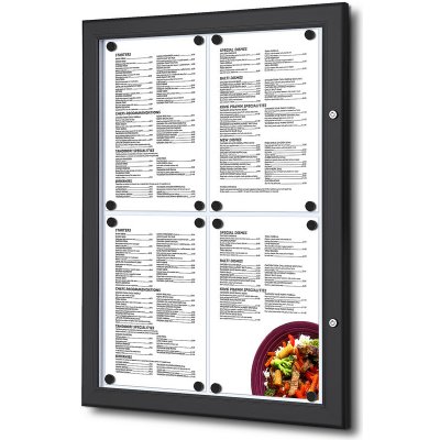 Jansen Display Černá Menu vitrína 4xA4 505 x 679 mm – Zboží Dáma